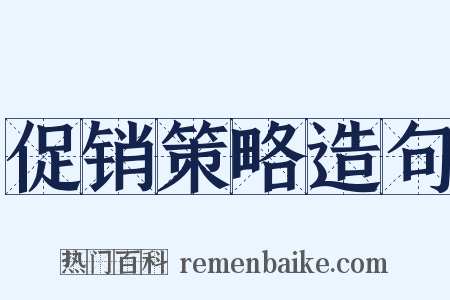 促销策略造句是什么意思的图片